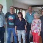 Vorstellung des neuen Vorstandes (v.li.) Bernd Wilms, Joachim Ortmann, Mariette Saß, Achim Jogwer, Ilona Kopp, Matthias Scheffer